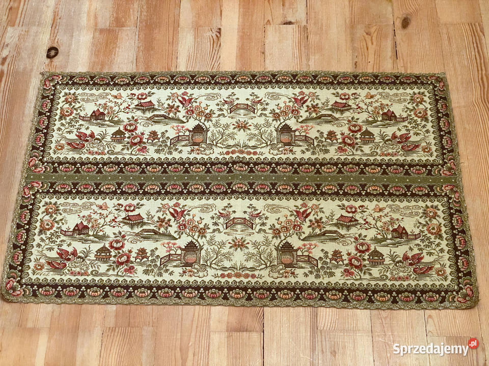 narzuta kapa bieżnik stylowa antyk ze złotą Warszawa