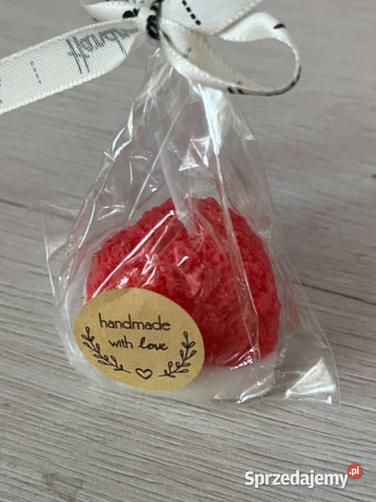 Świeca czerwona malina truskawka Handmade Radzyń Podlaski