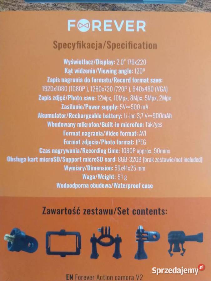 NAJTANIEJ Kamera Sportowa Kamerka Akumulatorowa Pozostałe śląskie Zabrze sprzedam