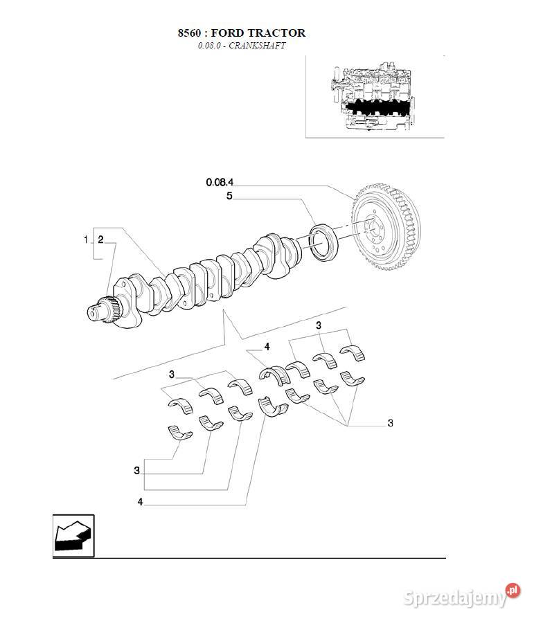 FORD HOLLAND 8560 katalog części Polsku Rok wydania 1997 sprzedam