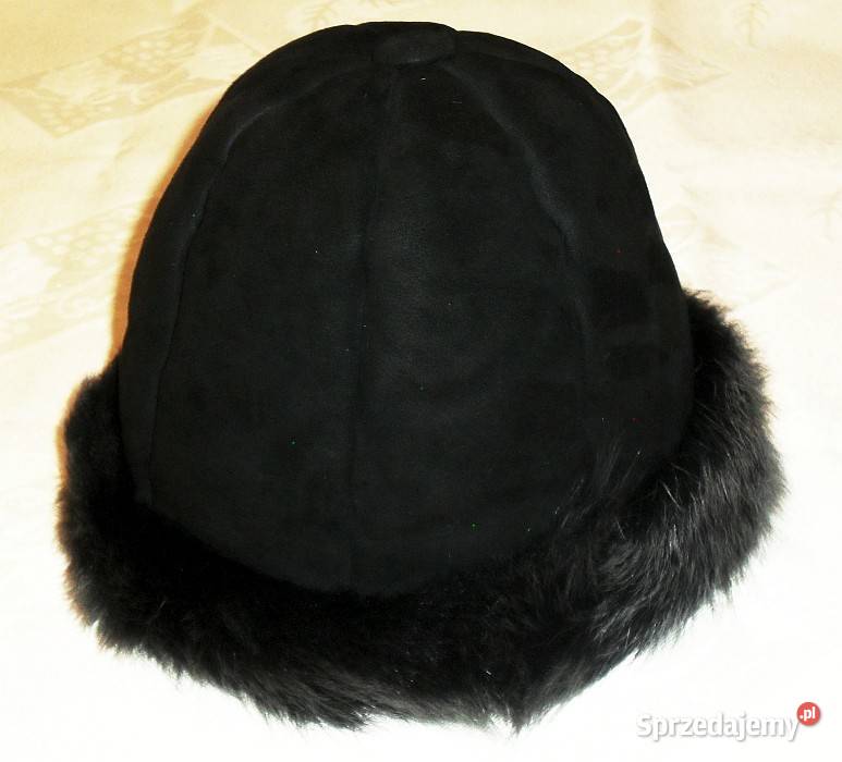 Czapka zimowa naturalne futro kożuch czarna