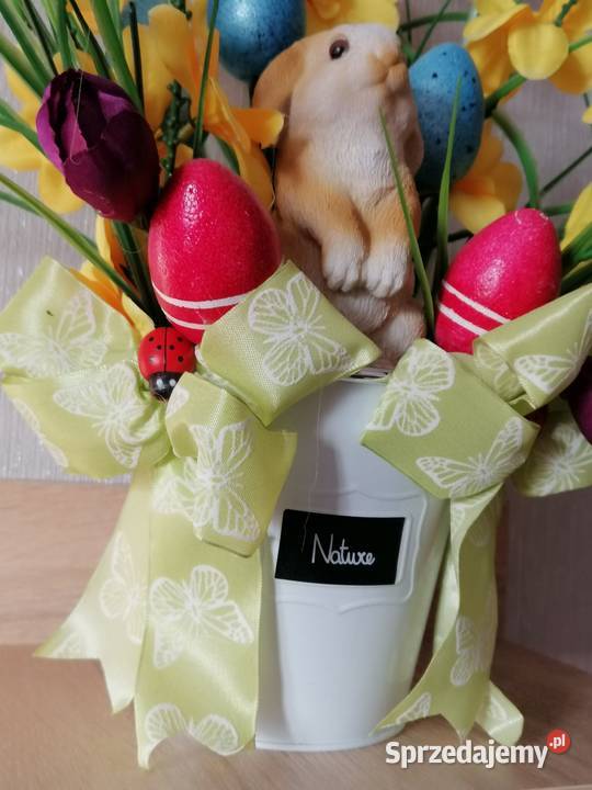 Oryginalna dekoracja świąteczna z zajączkiem w śląskie Katowice