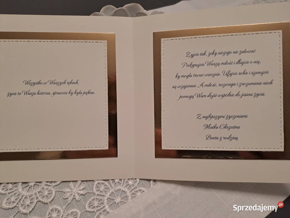 Kartka w kopercie z okazji ślubu śląskie Strzebiń