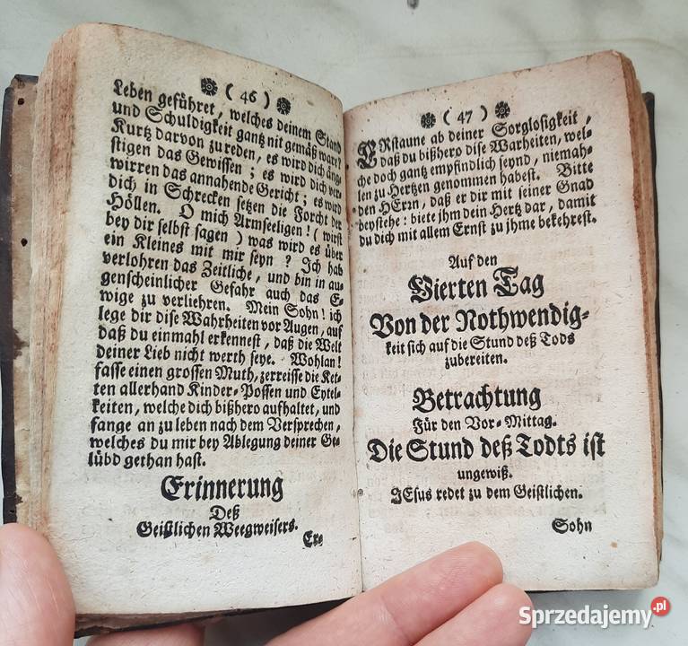 Starodruk Książeczka z 1748 roku śląskie Gliwice