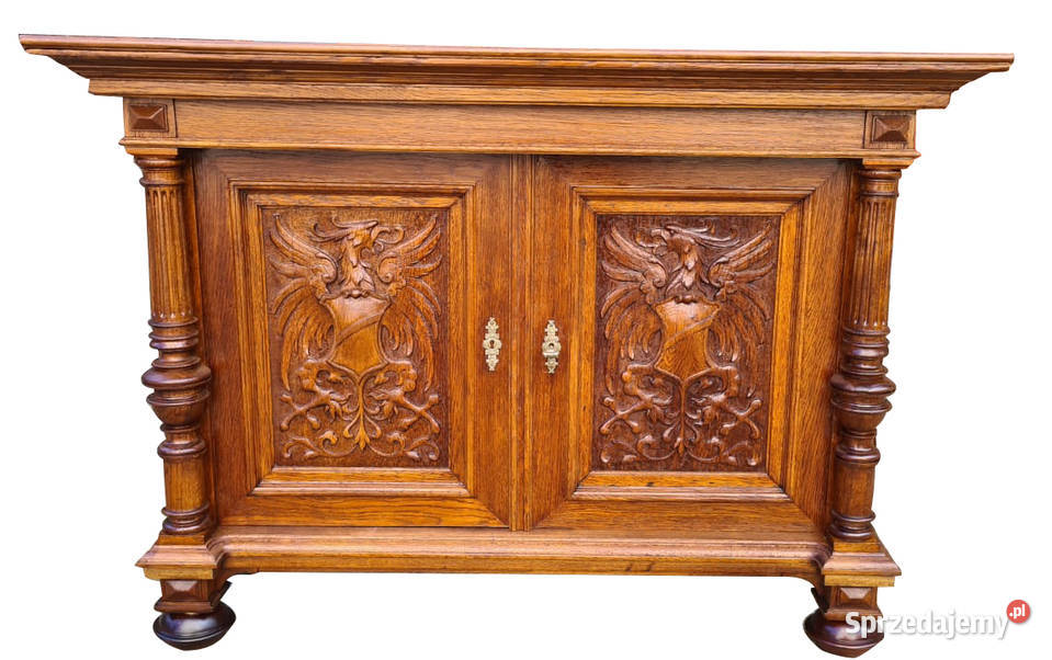 SZAFKA EKLEKTYCZNA Z HERBAMI ORŁY Szczecin