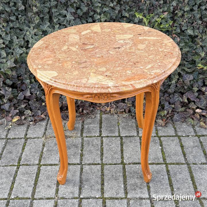 ARTexpert Stolik kawowy Ludwik marmurowy blat Dobrzany