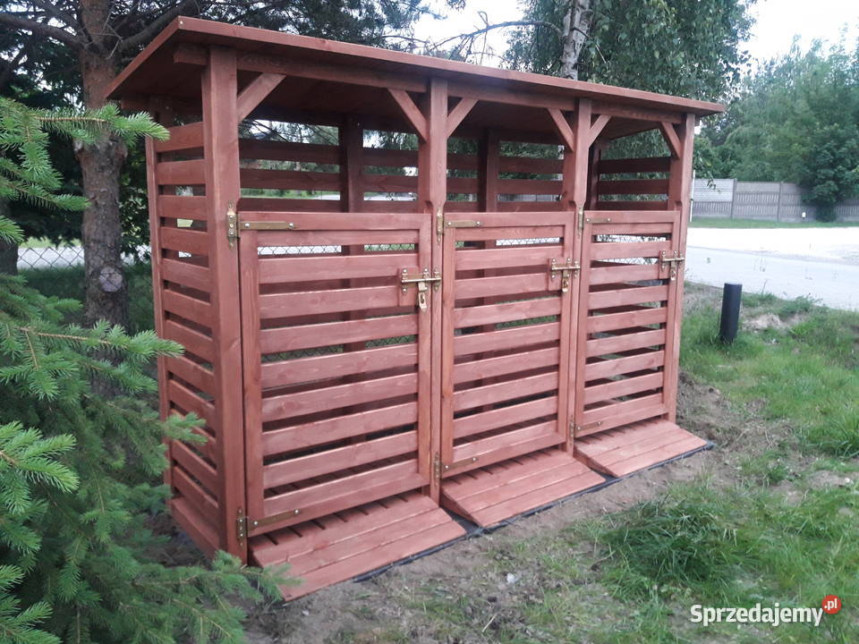 Zabudowa na kosze miejsce do segregacji z dachem śląskie Kalety