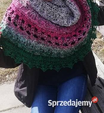 Chusta ombre półokrągłapudrowy róż zieleń świętokrzyskie Skarżysko-Kamienna