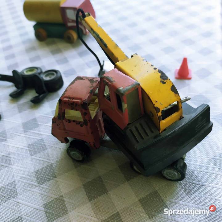 Blaszanemetalowe auta PRL holownik dźwig Antyki, Sztuka, Kolekcje Lublin