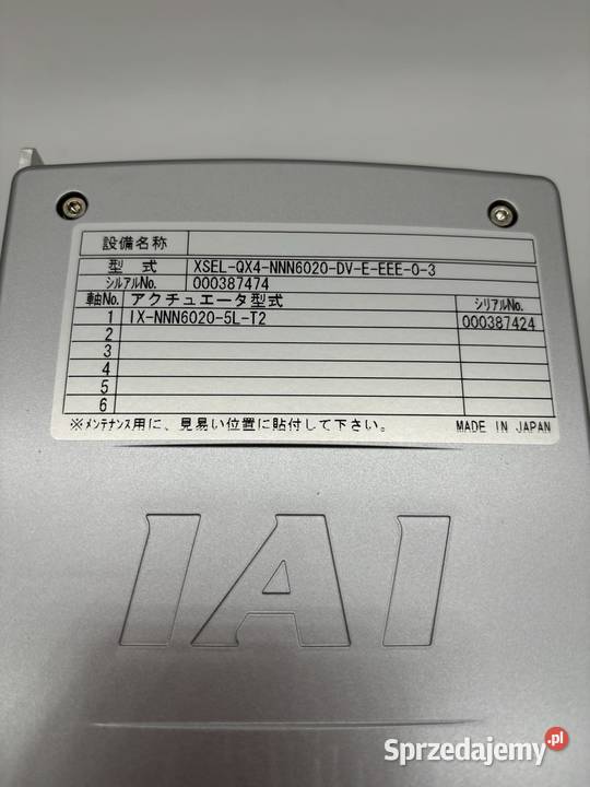IAI Controller XSEL QX4 NNN6020 DV E EEE 0 3 mazowieckie Warszawa