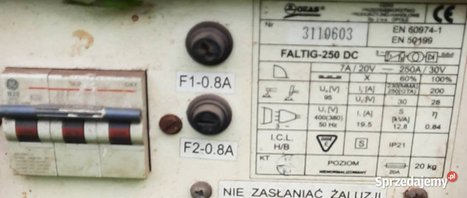 Spawarka TIG MMA OZAS Faltig250 DC Sprawna sprzedam