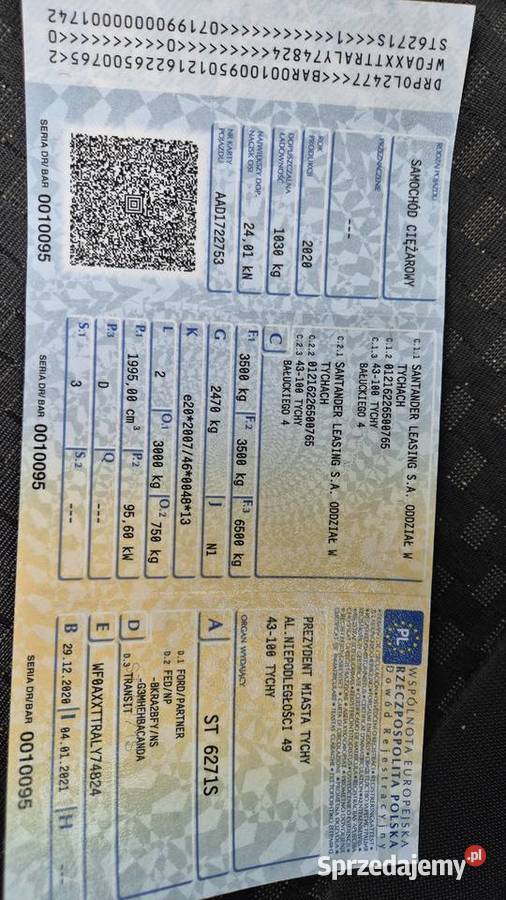 FORD TRANSIT 20 TDCI 2020 530 M Częstochowa