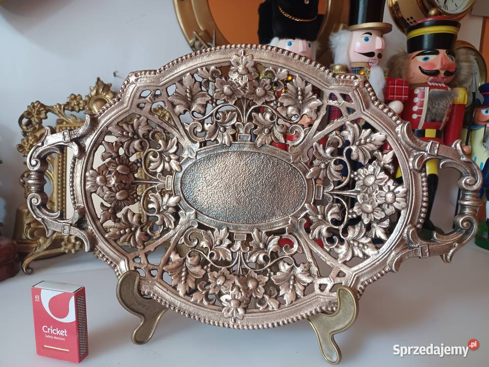 Patera koszyk mosiężny