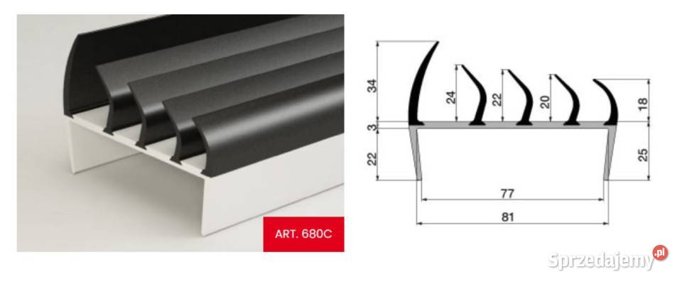 Uszczelka PVC 7781 mm L5000 mm część miękka Przysieka Polska sprzedam