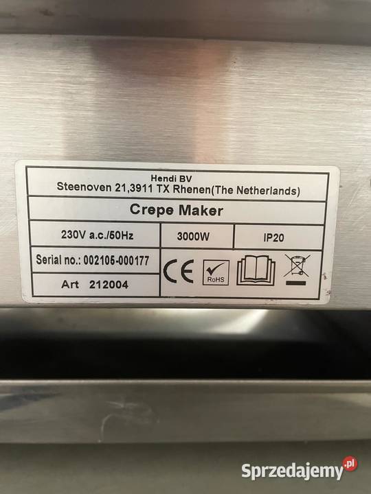 Naleśnikarka Hendi używana Crepe Maker Gastronomia Kozubszczyzna sprzedam