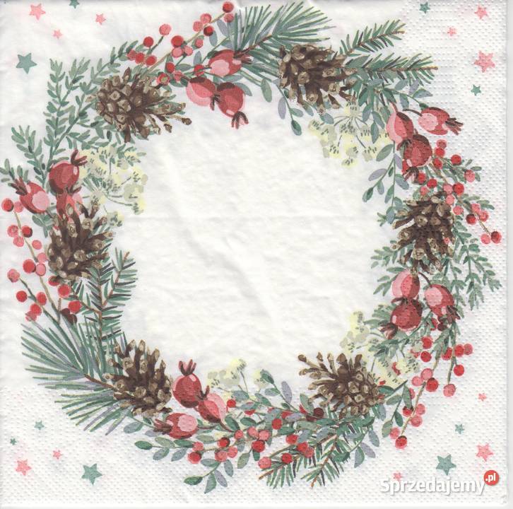Dekupaż serwetki Boże Narodzenie Święta Mikołaj Skarżysko-Kamienna sprzedam