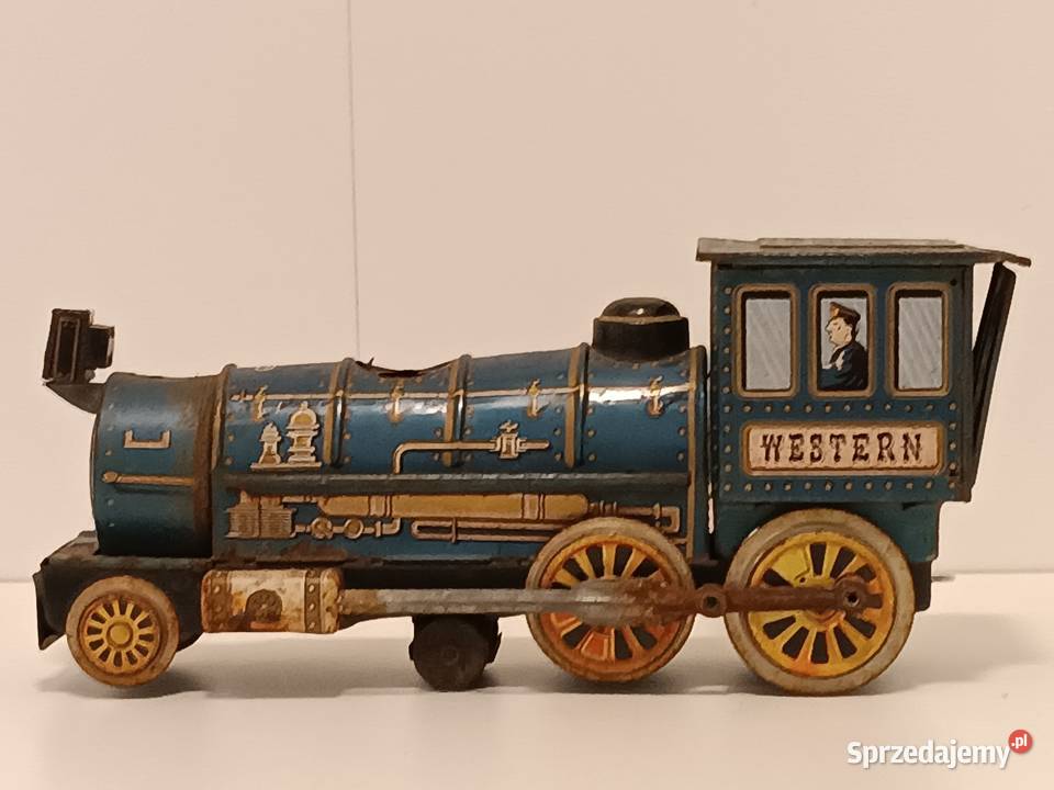 Stara blaszana zabawka LOKOMOTYWA elektryczna Rzeszów