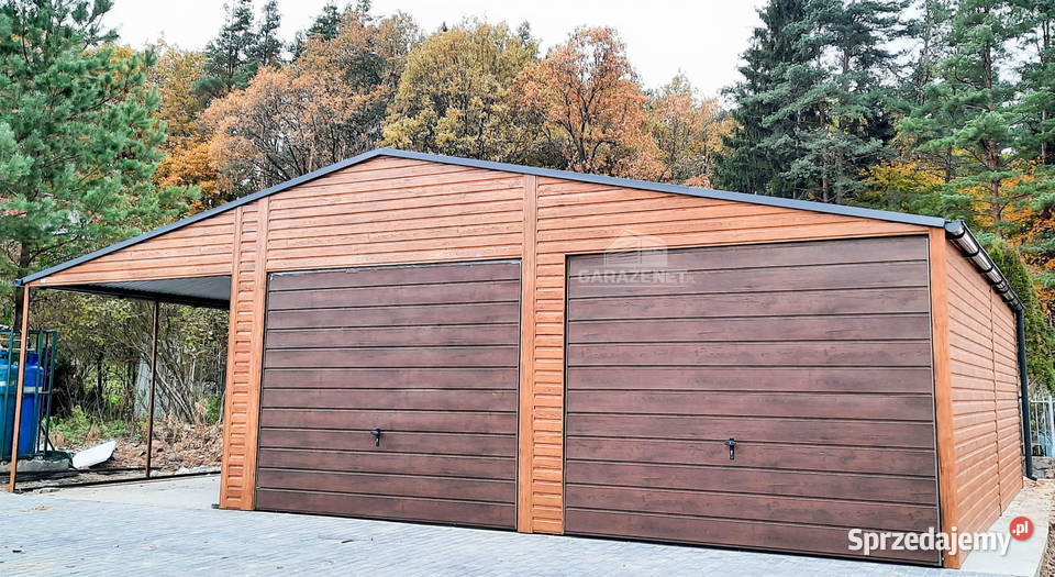 GARAŻ BLASZANY 65m x 6m 3m WIATA DWUSPAD DRZWI małopolskie Łapanów