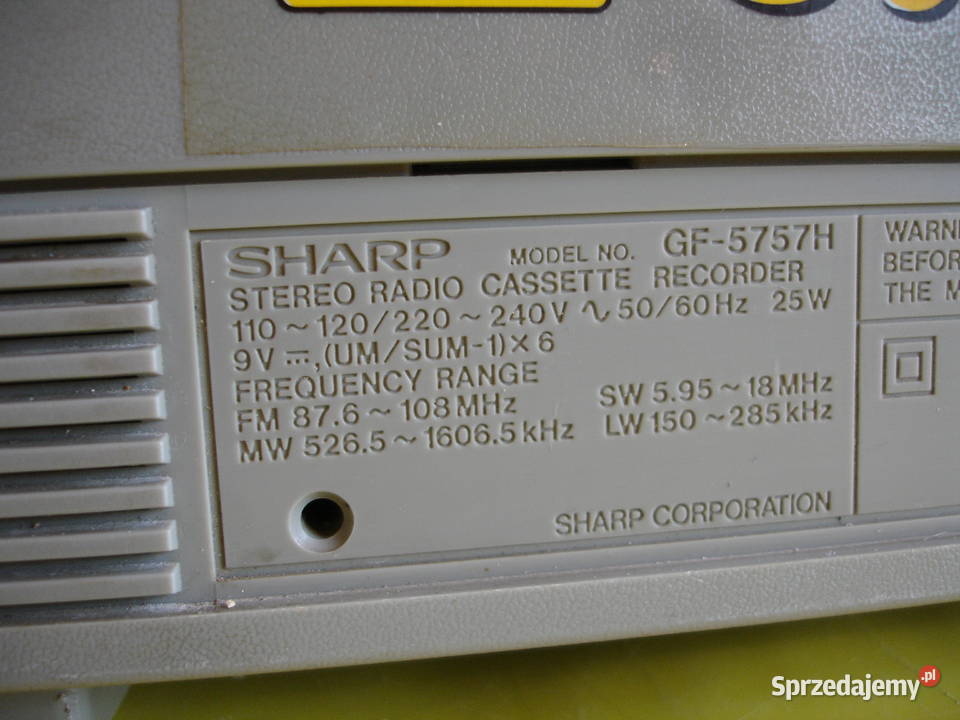 Radiomagnetofon SHARP GF5757H Pozostałe Zielona Góra sprzedam