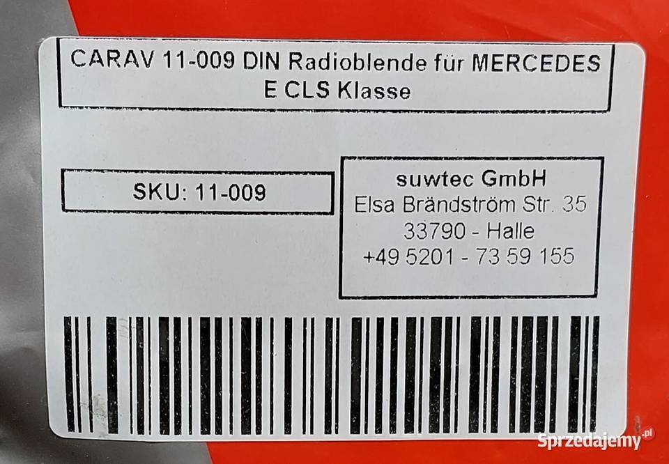 CARAV 11009 OBUDOWA RAMKA RADIA 1 DIN MERCEDES Mielęcin