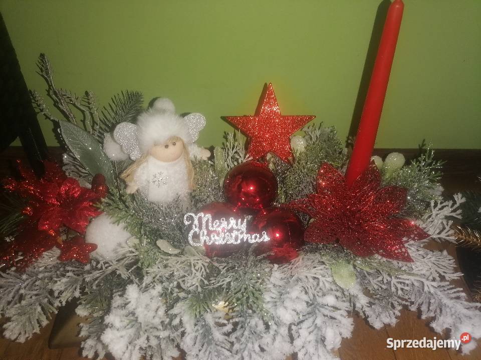 Stroik świąteczny bożonarodzeniowy bombki Sierpc