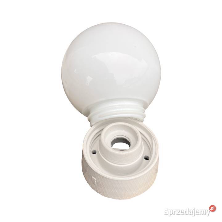 Kinkiet industrialny biały szklany FOTON Polska