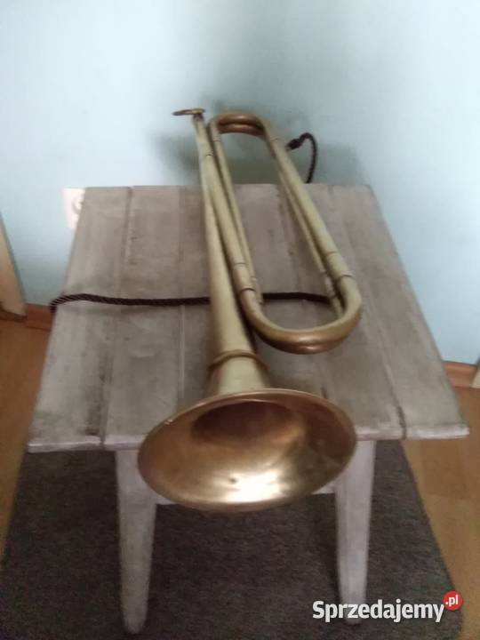 Stara mosiężna trąbka sygnałowa z lat 30 tych Instrumenty dęte Kraków sprzedam