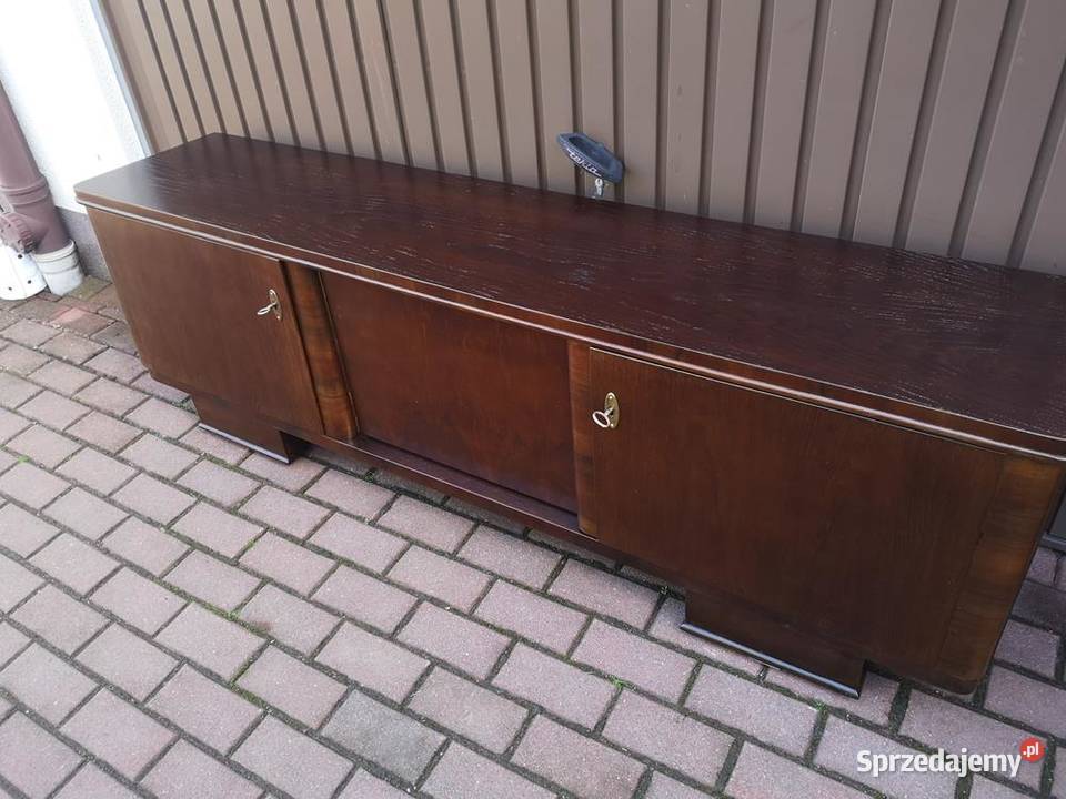 Komoda Dębowa RTV Niska ARTDECO Stara Antyk Swarzędz
