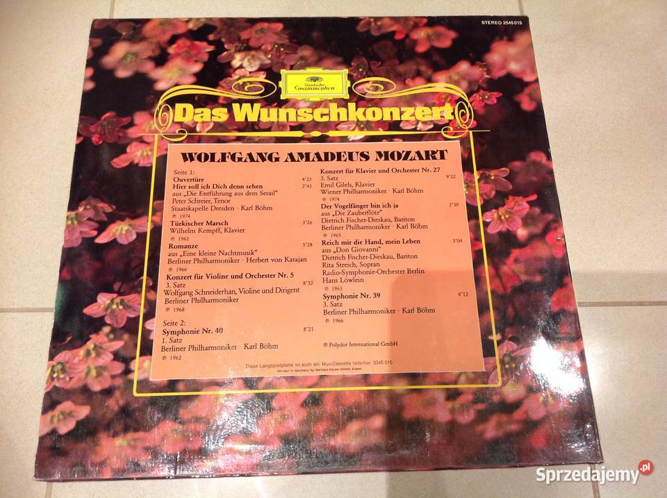 Płyty Winylowa WOLFGANG AMADEUS MOZART Nowa Sól