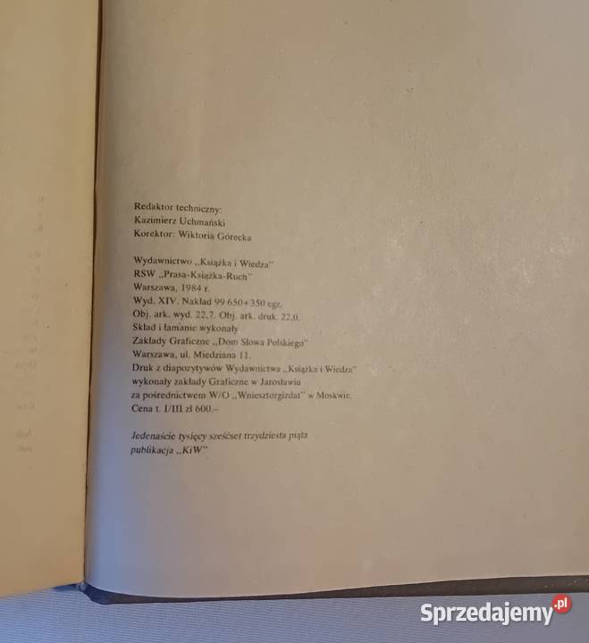 Aleksy Tołstoj Droga mękę Tom 3 KiW 1984 r Koźminek sprzedam