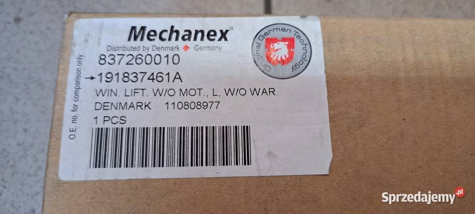 Podnośnik elektryczny szyby bez silnika Części samochodowe