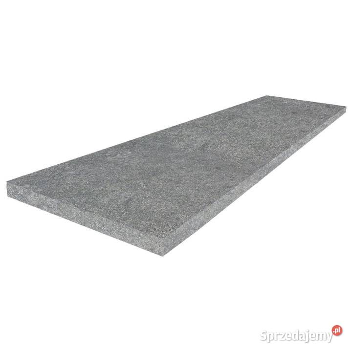 Stopień granitowy G684 Black Pearl płomieniowany Szczecin