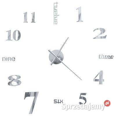 vidaXL Zegar ścienny 3D nowoczesny design 100 mazowieckie Warszawa