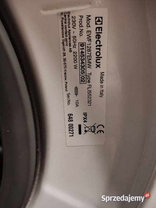 Pralka Electrolux EWF1287EMW z funkcjami wolnostojące Skawina