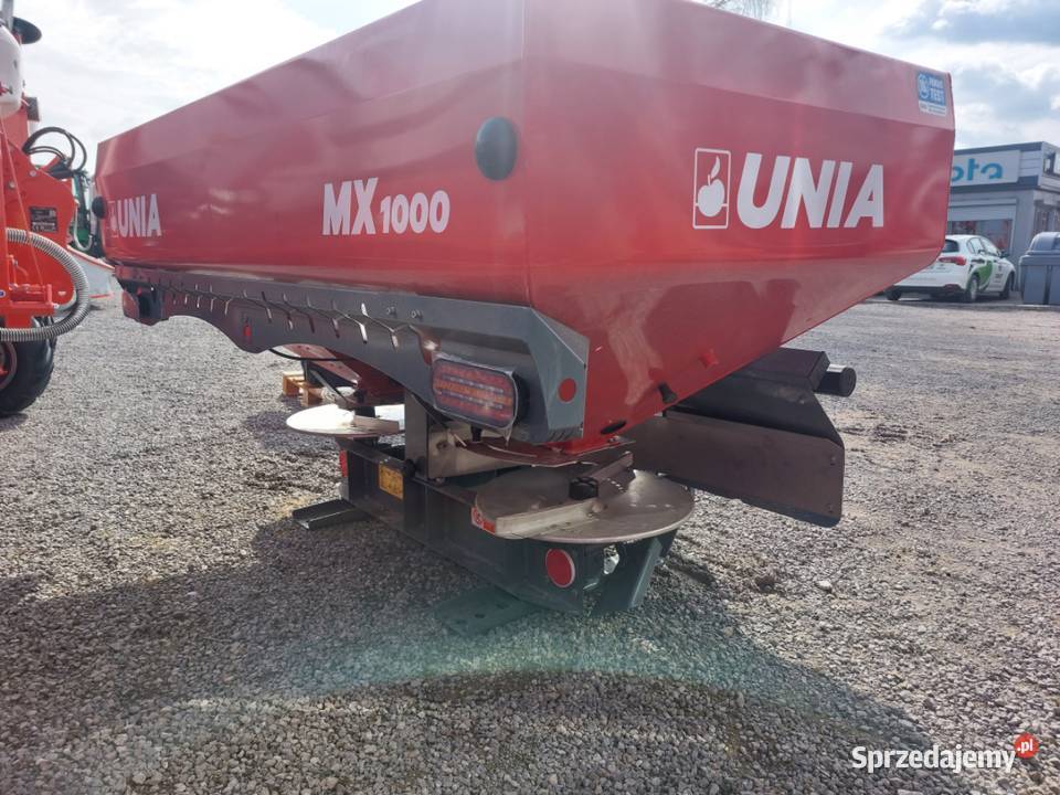 Rozsiewacz nawozów dwutarczowy Unia MX 1000 nieuszkodzony Lipnik