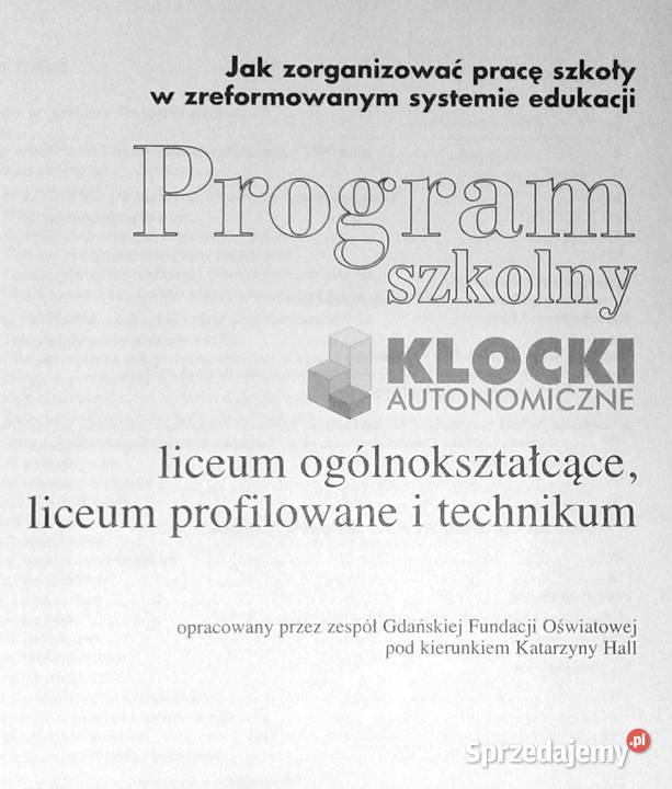 Program szkolny Klocki autonomiczne Katarzyna miękka