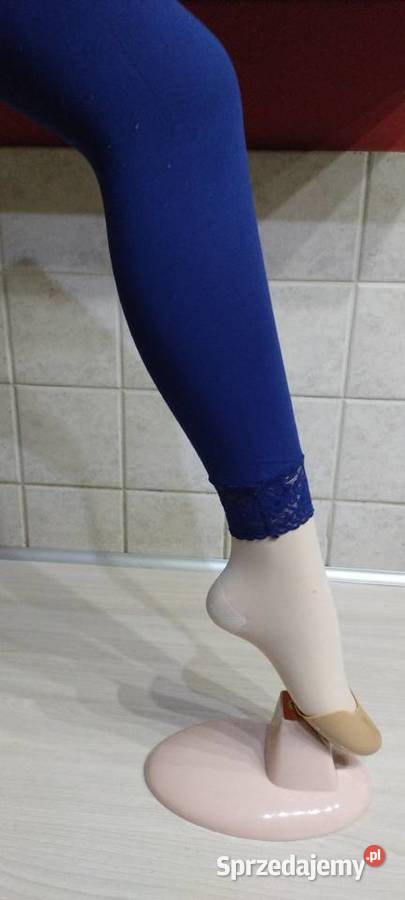 Leginsy w kolorze chabrowym Valery Dla kobiet Moda i Styl Lublin