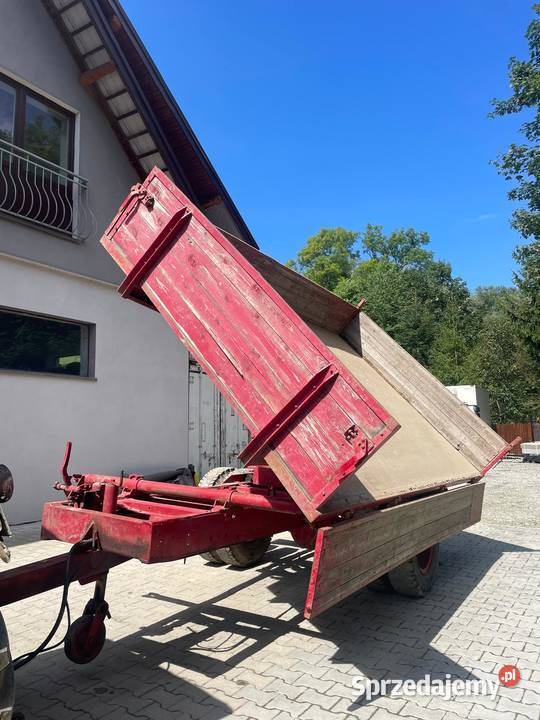 Trójstronna przyczepa rolnicza wywrotka SOLIDNA małopolskie Mszana Górna sprzedam