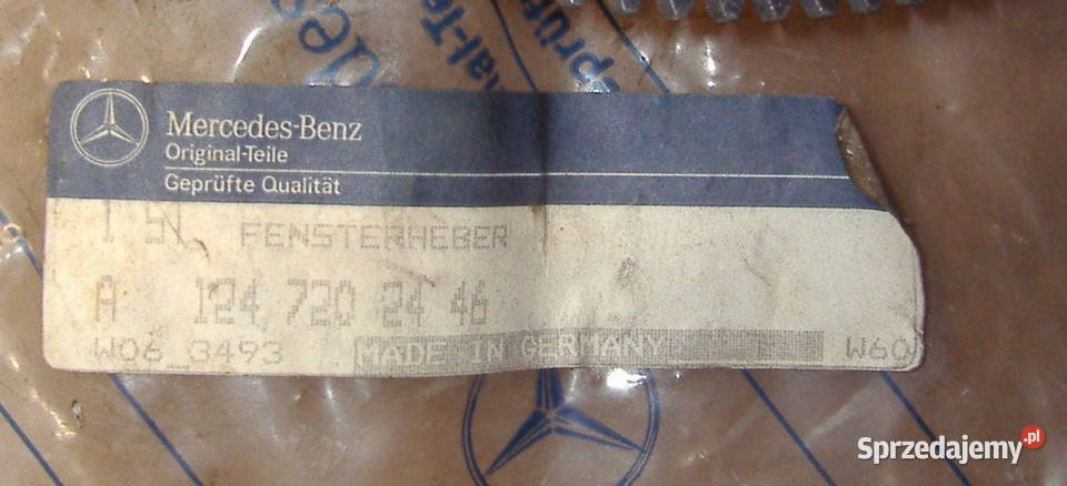 MERCEDES W124 PODNOŚNIK SZYBY PRAWY PRZÓD