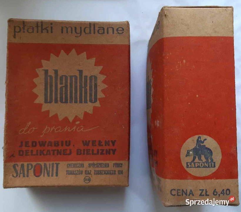 Płatki mydlane do prania z PRLu lata 70te Łódź