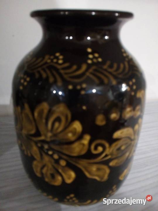 Piękny wazon ręcznie malowany śląskie Częstochowa