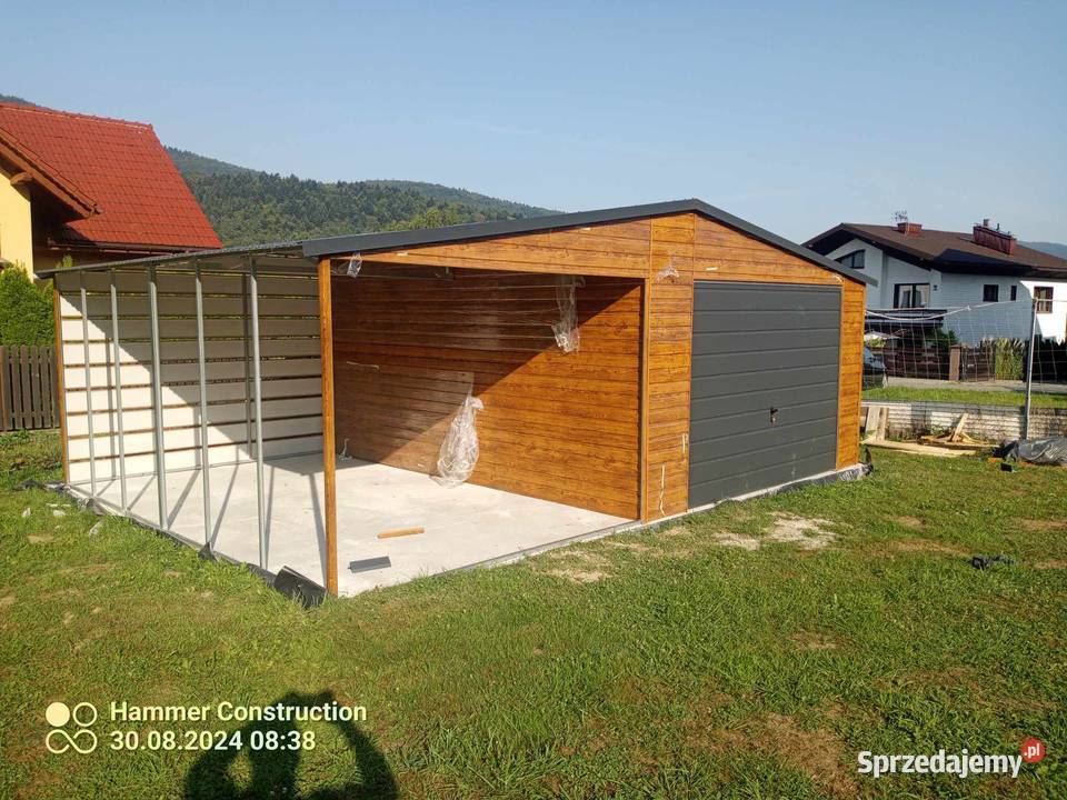Garaż blaszany 7x5 WZMOCNIONY PROFILAMI lubuskie Zielona Góra sprzedam