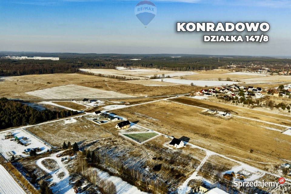Działka budowlana z MPZP w Konradowie k Otynia Konradowo