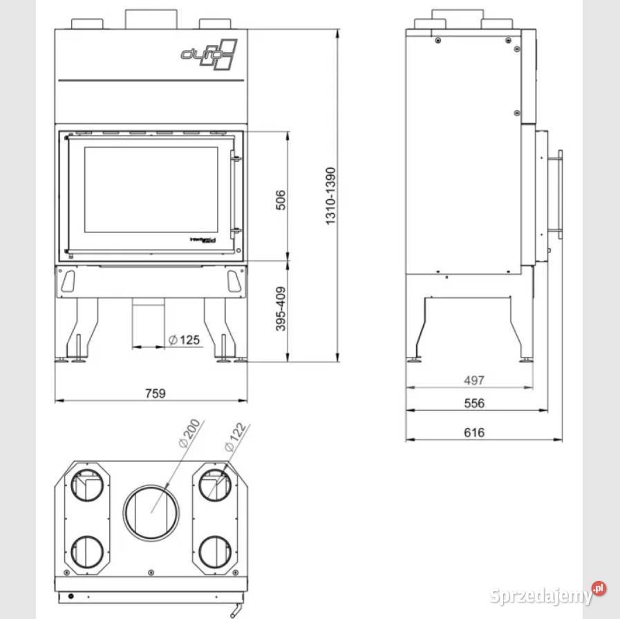 Wkład Kominkowy UNIFLAM 760 DURO Ref 837009 Jarocin