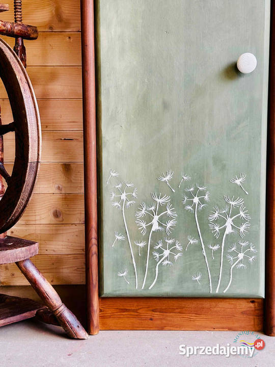 Ręcznie malowana zielona komoda szafka na buty sprzedam