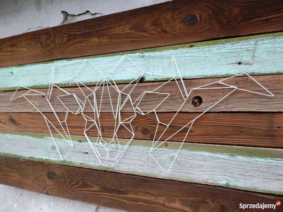 StringArt lampa BARAN na starych deskach ręcznie Szczecinek