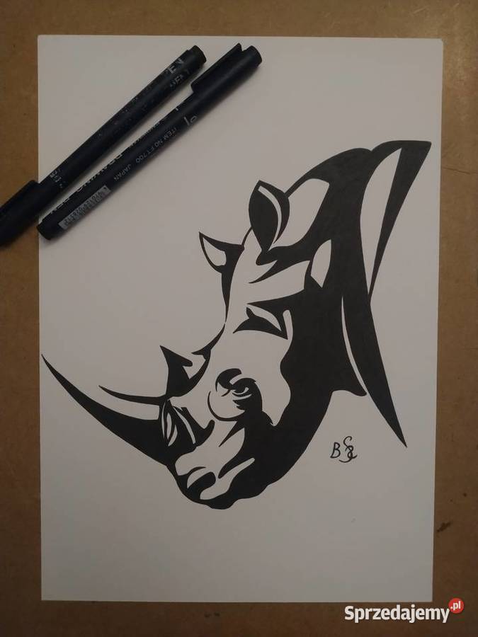 Rysunek nosorożec cienk blok t A4 250 gm2 mazowieckie Warszawa