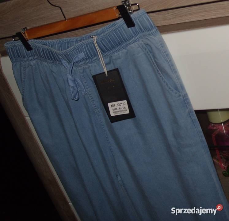 Spodnie MIEGO proste szeroka nogawka ala jeans Rawicz