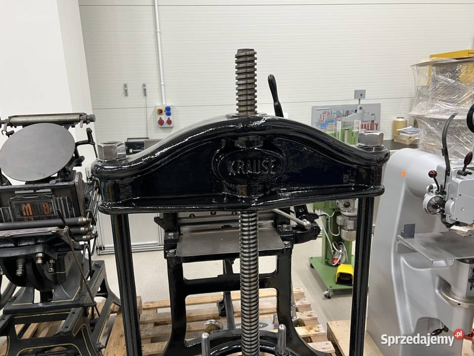 Duża prasa introligatorska Karl Krause z Produkcja mazowieckie