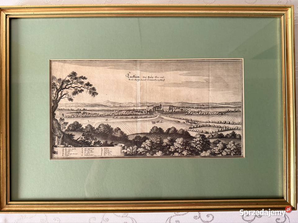 Antyczny Miedzioryt 1653 XVII Wiek Oryginał Czerwionka-Leszczyny sprzedam